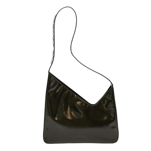 PRADA Shoulder Bag Enamel Khaki Auth bs13473 - Picture 13 of 16